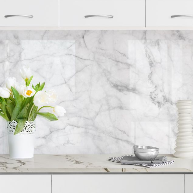 Küchenrückwand Steinoptik Bianco Carrara