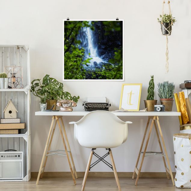 Schöne Wandbilder Blick zum Wasserfall