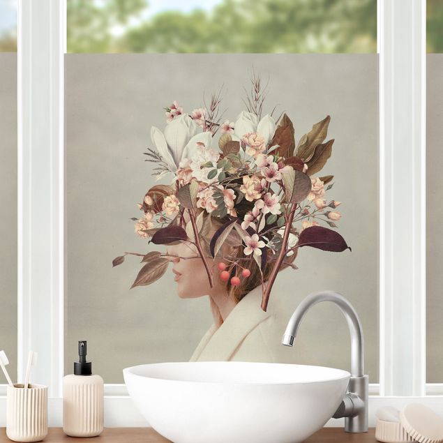 Blumen Fensterbilder Blumen Porträt - weiße Magnolien
