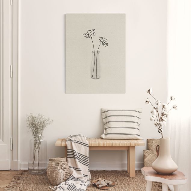 Wandbilder Wohnzimmer modern Blumen Stillleben