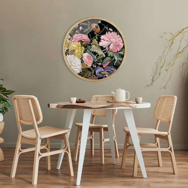Kunstdruck Bilder mit Rahmen Blumentraum Bouquet