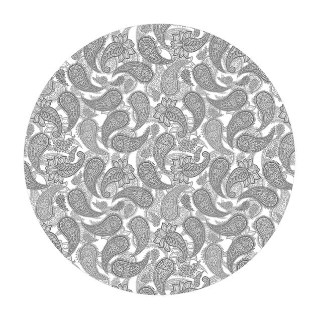 Große Teppiche Boho Mandala Muster in Grau