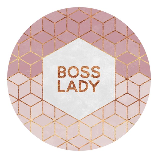 Tapete geometrische Muster Boss Lady Sechsecke Rosa
