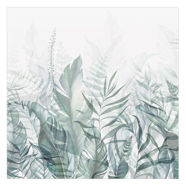 Fensterfolie Botanik - Tropische Blätter Grün