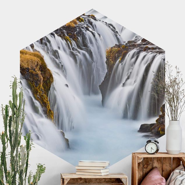 Tapete Wasserfall Brúarfoss Wasserfall in Island
