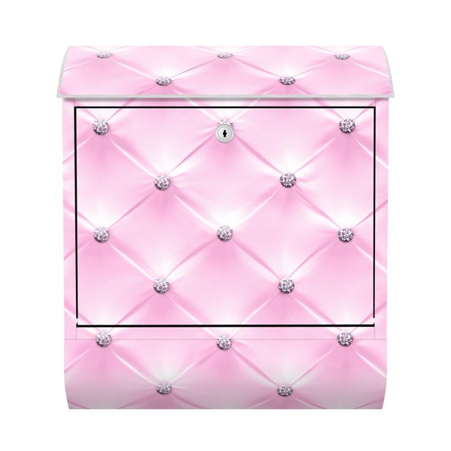 Designer Briefkasten Diamant Rosa Luxus