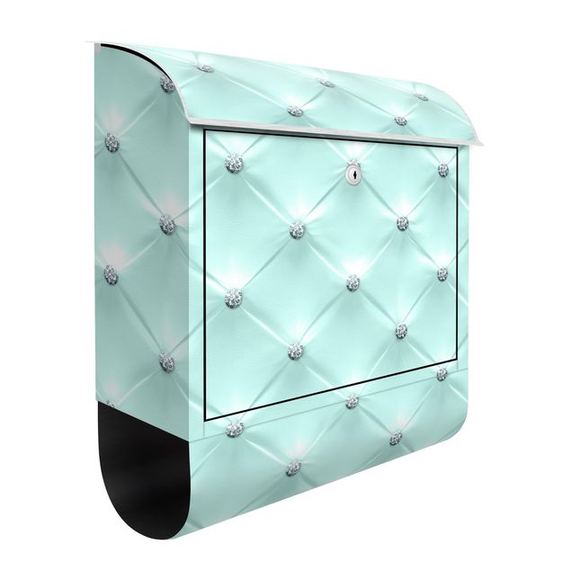 Briefkasten blau Diamant Türkis Luxus