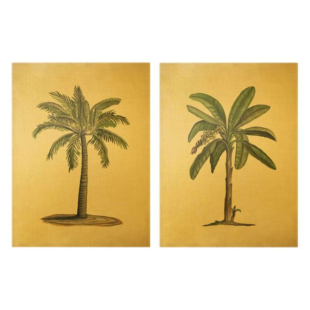 Wandbilder Britische Palmen Set