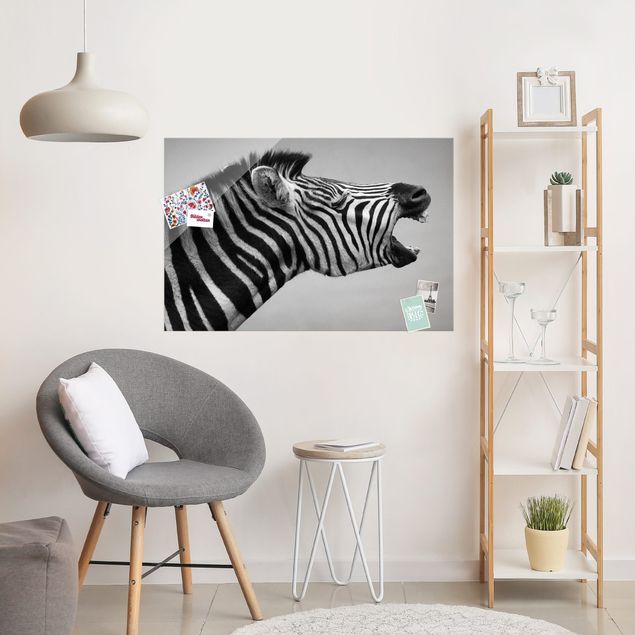 Wandbilder Tiere Brüllendes Zebra II