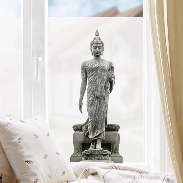 Fensterfolie Wohnzimmer Buddha Statue
