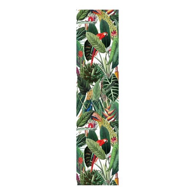 Schiebegardinen mit Motiv 3-teilig Bunter tropischer Regenwald Muster