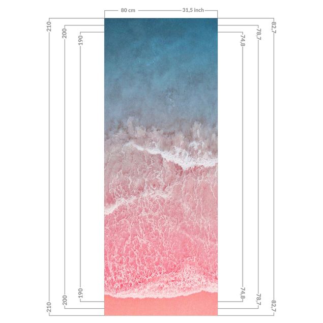 Duschrückwand - Ozean in Pink