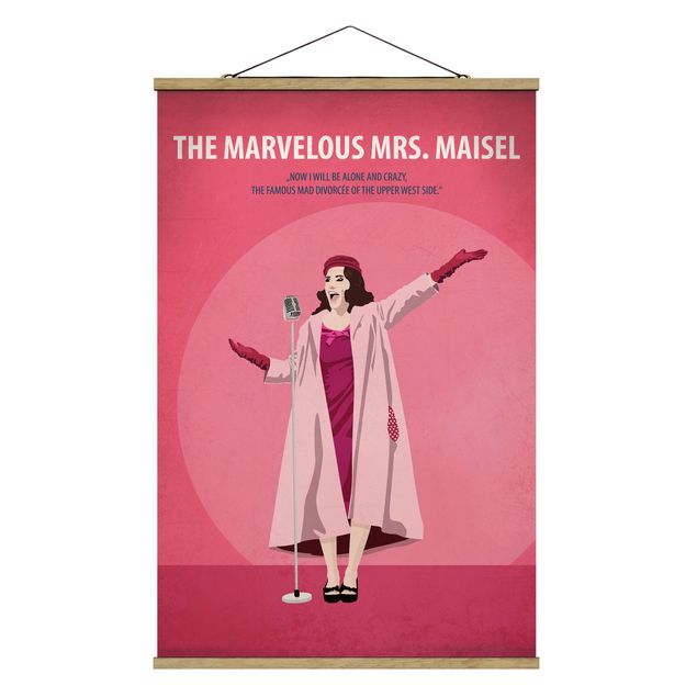 Stoffbild mit Posterleisten - Filmposter The marvelous Mrs Maisel - Hochformat 2:3