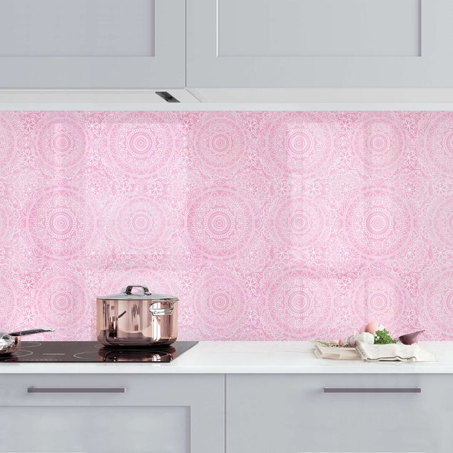 Küchenrückwände Platte Muster Mandala Rosa I