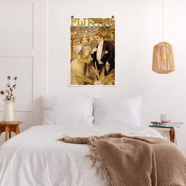 Poster Alfons Mucha Alfons Mucha - Werbeplakat für Flirt Biscuits