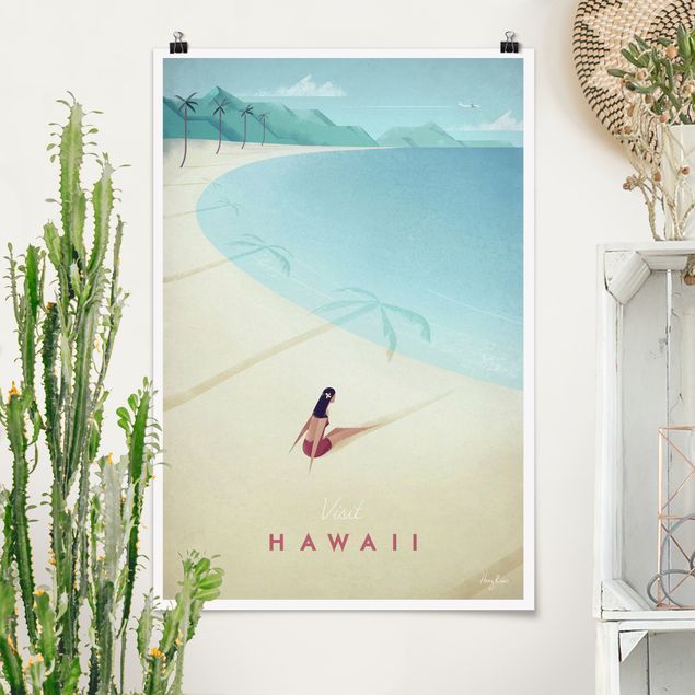 Poster Illustration Reiseposter - Hawaii