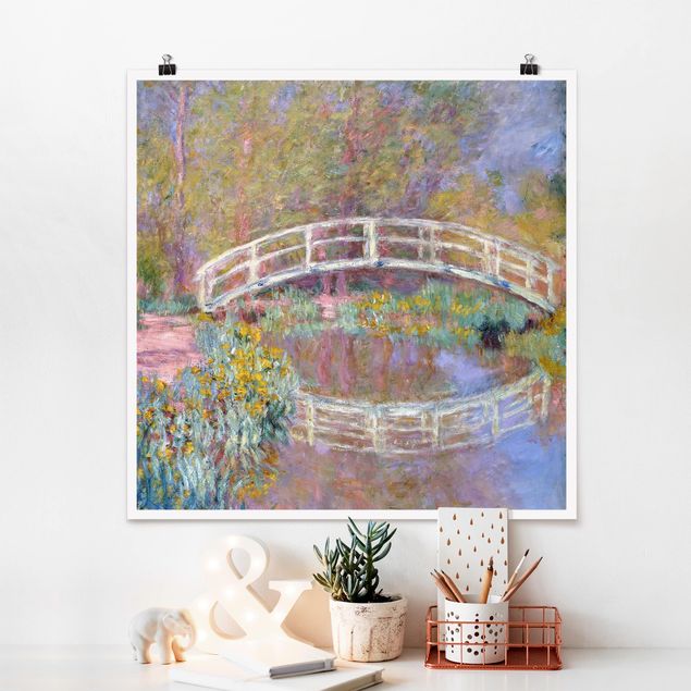 Kunstdrucke Poster Claude Monet - Brücke Monets Garten