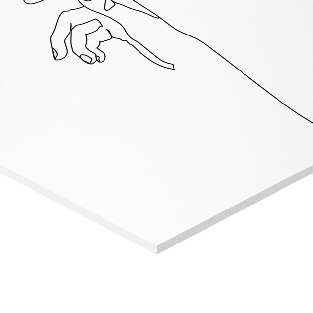 Hexagon Bild Forex - Fragende Hand Line Art