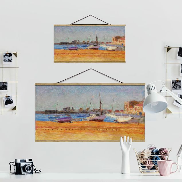 Stoffbild mit Posterleisten - Pierre Bonnard - Der Hafen von Cannes - Querformat 2:1