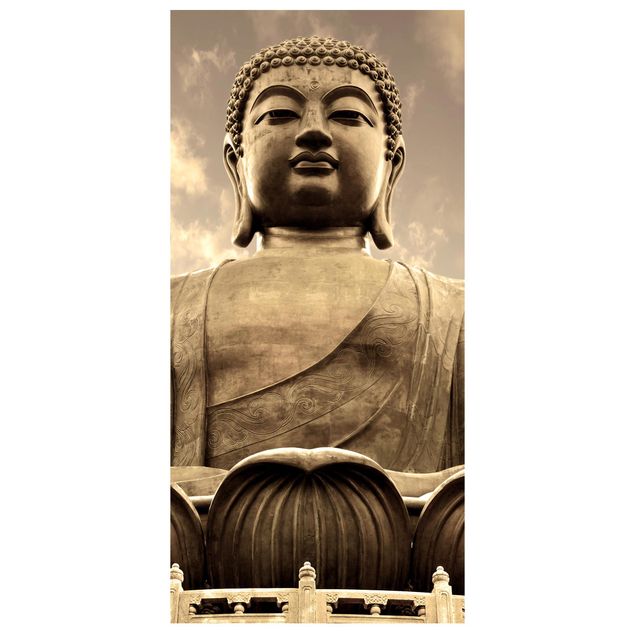 Raumteiler - Großer Buddha Sepia 250x120cm