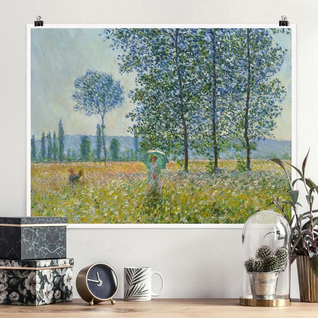 Poster - Claude Monet - Felder im Frühling - Querformat 3:4