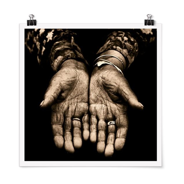 Poster - Indian Hands - Quadrat 1:1