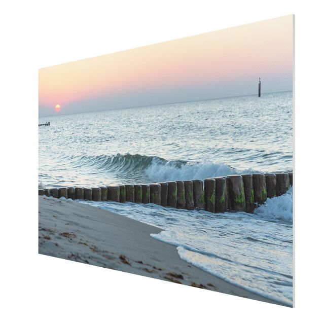 Forex Fine Art Print - Sonnenuntergang am Meer - Querformat 2:3