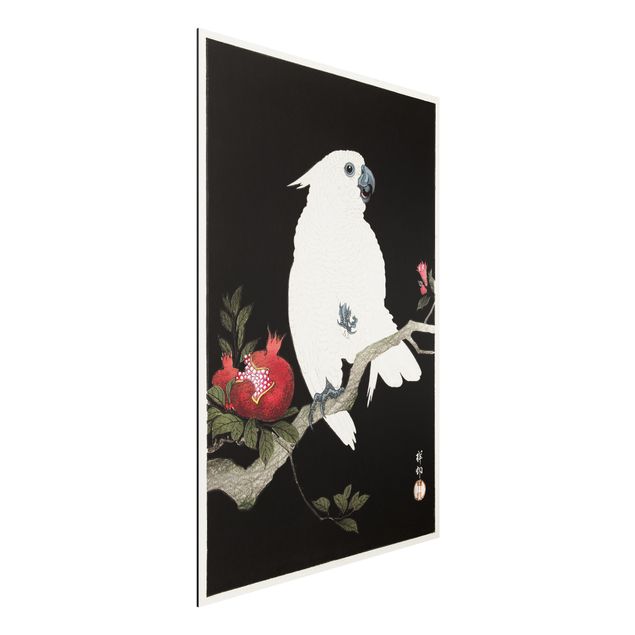 Wandbilder Tiere Asiatische Vintage Illustration Weißer Kakadu