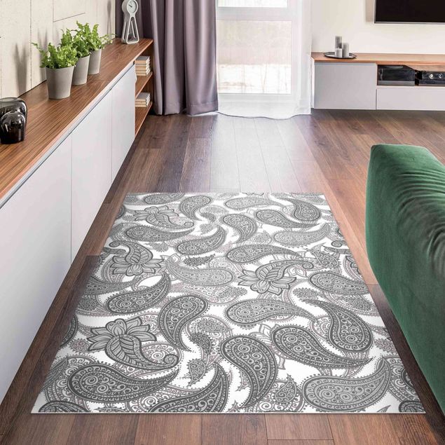Teppiche Boho Mandala Muster in Grau