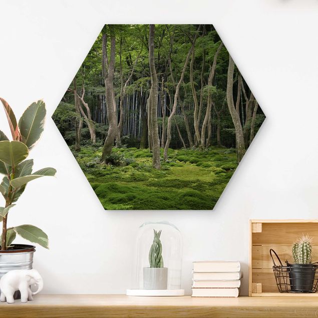 Moderne Holzbilder Japanischer Wald