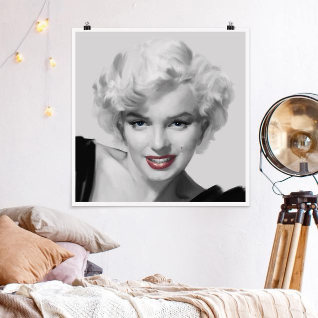 Retro Poster  Marilyn auf Sofa