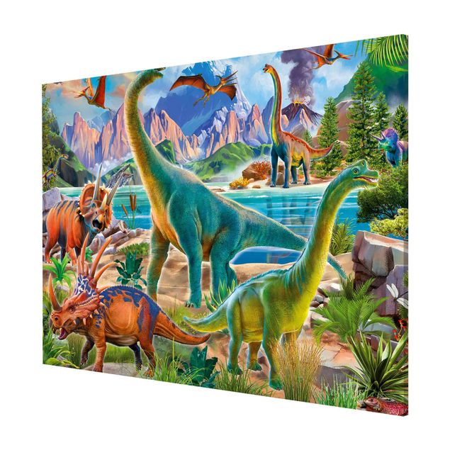 Schöne Wandbilder Brachiosaurus und Tricaterops