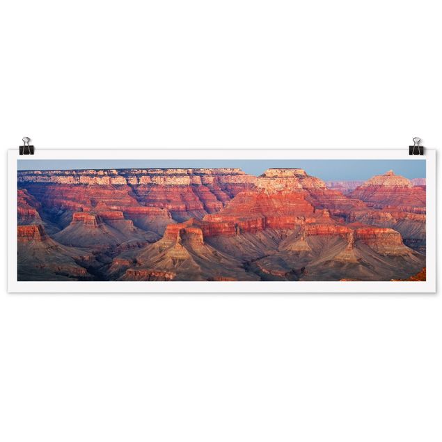 Poster - Grand Canyon nach dem Sonnenuntergang - Panorama Querformat