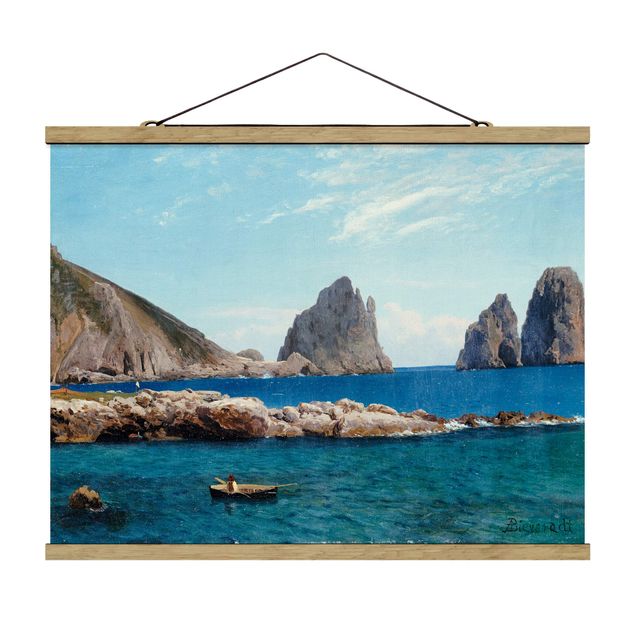 Stoffbilder mit Holzleisten Albert Bierstadt - Vor der Küste