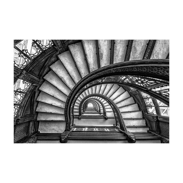 Teppich schwarz-weiß Chicagoer Treppenhaus