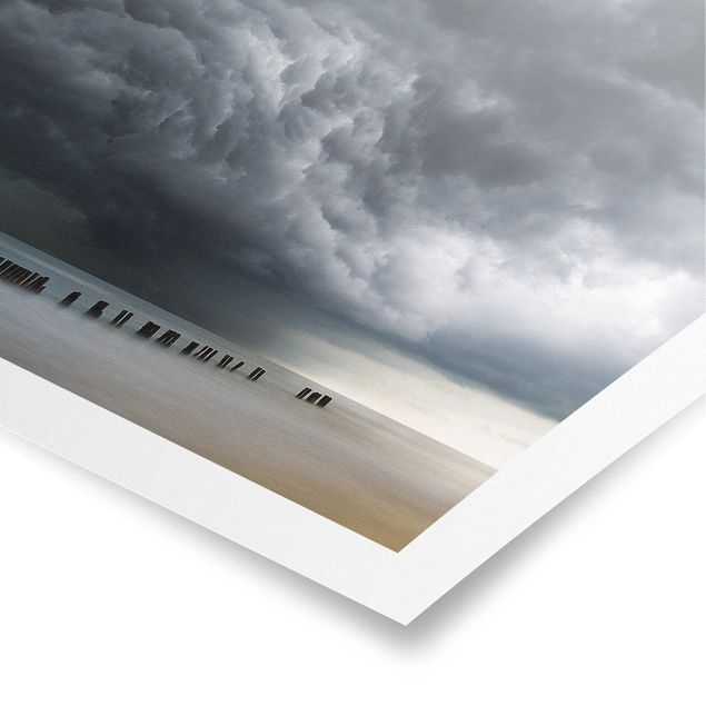 Poster - Sturmwolken über der Ostsee - Querformat 3:4