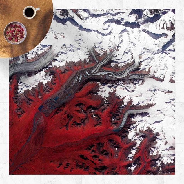 Aussen Teppich NASA Fotografie Gletscher in Alaska