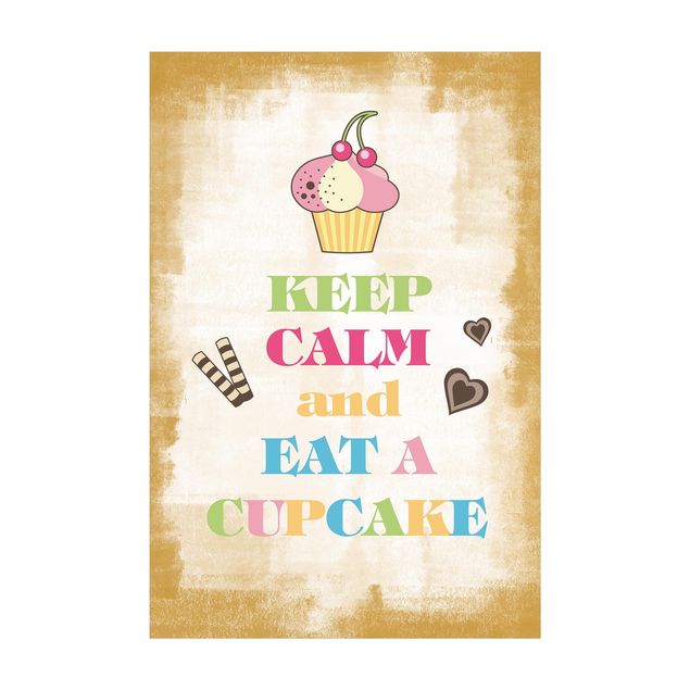 Bunte Teppiche No.EV71 Keep Calm And Eat A Cupcake Bunt