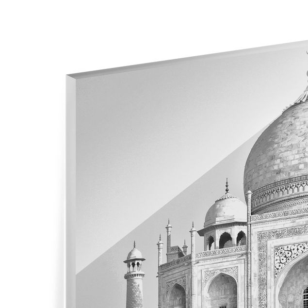 Glas Spritzschutz - Taj Mahal mit Garten - Quadrat - 1:1