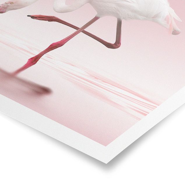 Poster - Flamingo Dance - Querformat 3:4
