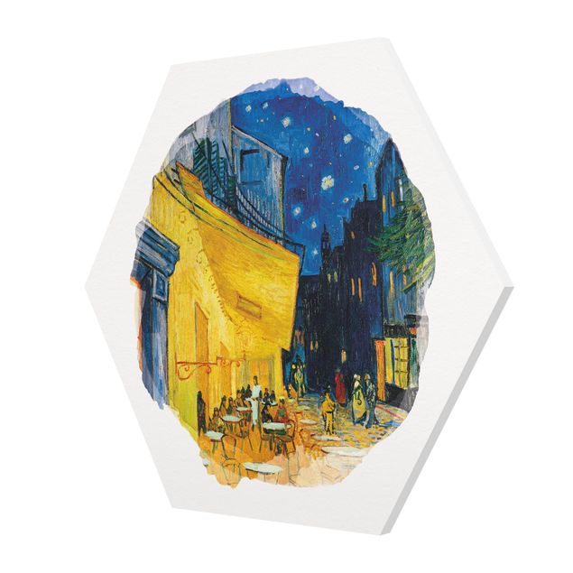 Schöne Wandbilder Wasserfarben - Vincent van Gogh - Café-Terrasse in Arles
