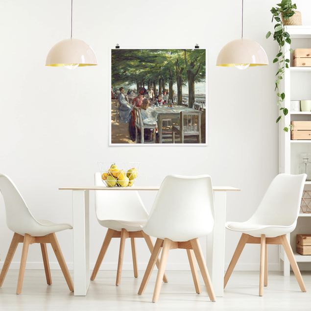 Bilder Impressionismus Max Liebermann - Terrasse des Restaurants Jacob