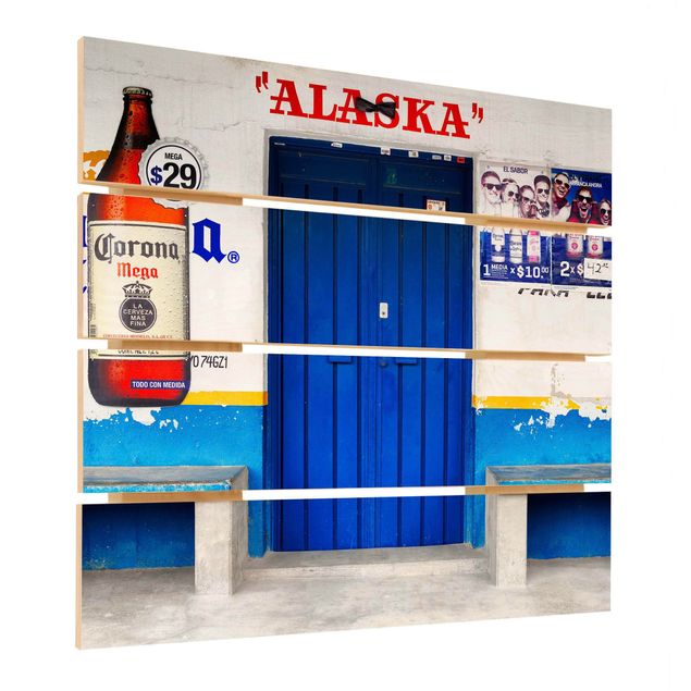 Holzbilder ALASKA Blue Bar