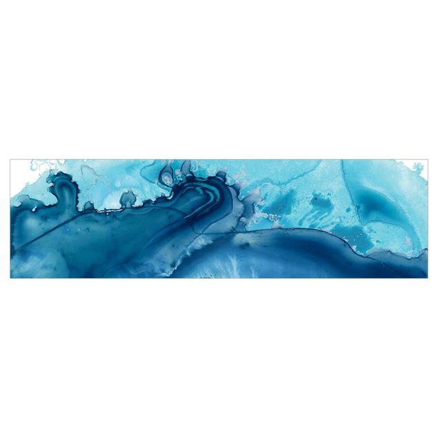 Klebefolien Welle Aquarell Blau I