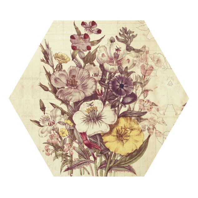 Hexagon Bild Forex - Vintage Letter Blumenstrauss