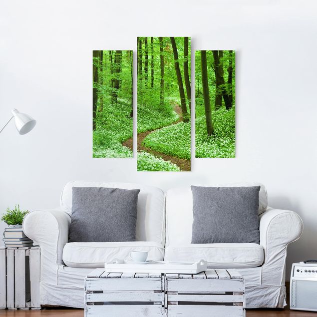 Wandbilder Wald Romantischer Waldweg