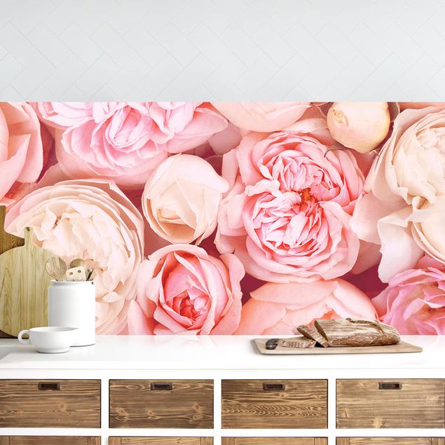 Küchenrückwände Platte Rosen Rosé Koralle Shabby