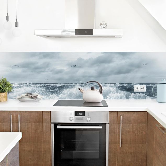 Küchenrückwand Glas Landschaft No.YK6 Lebendige Nordsee