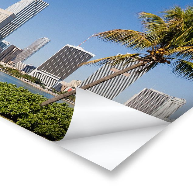 Poster - Miami Beach Skyline - Quadrat 1:1