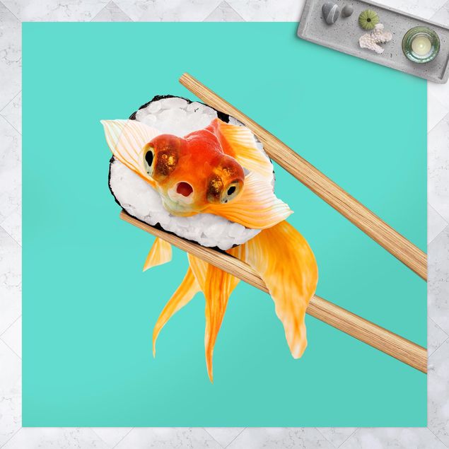 Aussen Teppich Sushi mit Goldfisch